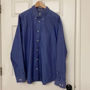Eddie Bauer blue wrinkle resistant shirt